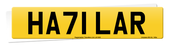 Registration number HA71 LAR